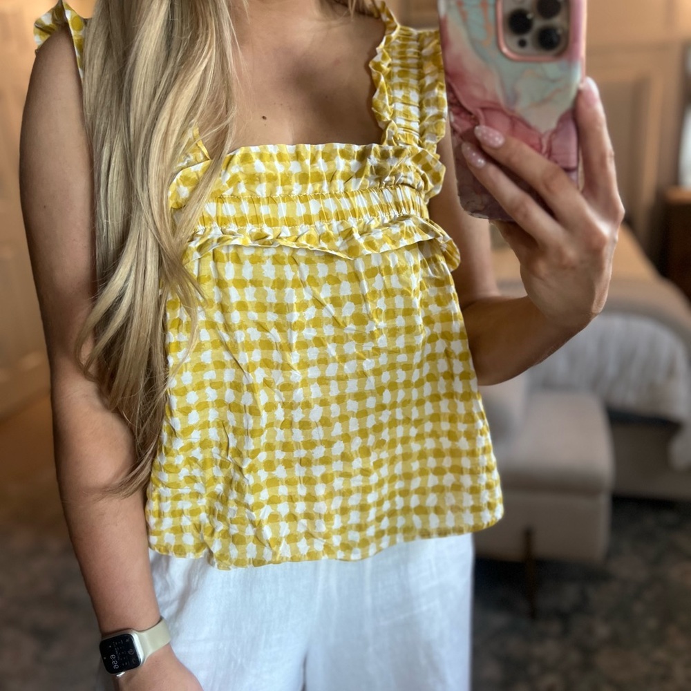 Yellow Patterned Tank Top - Picture 2 of 6